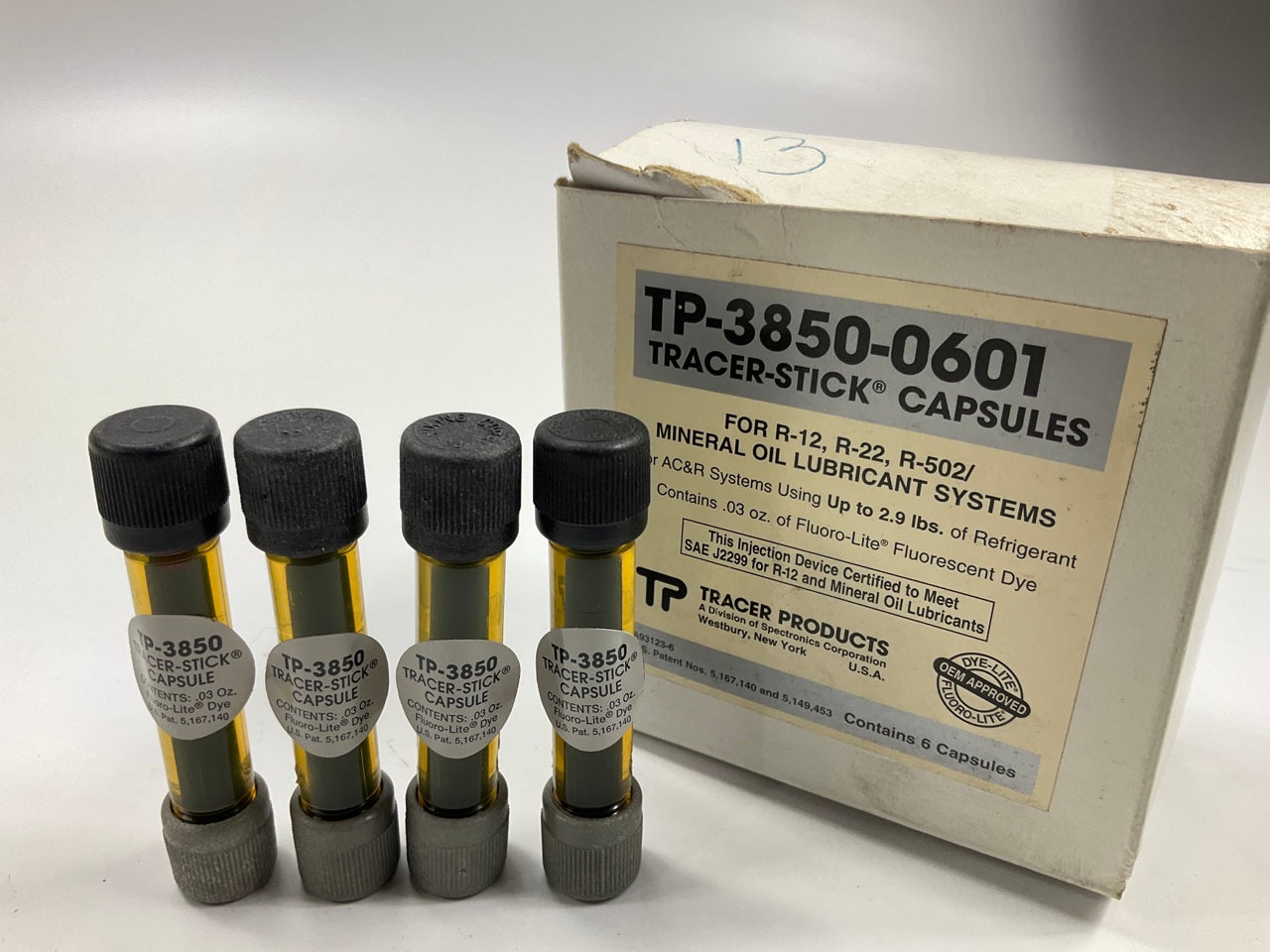Tracer TP-3850-0601 Fluoro-Lite Leak Detection Dye - 4 Bottles .03 Oz Each