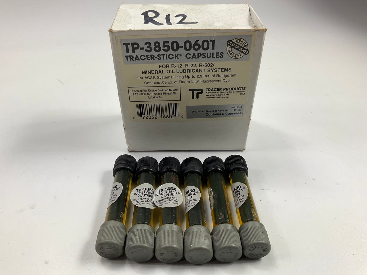 Tracer TP-3850-0601 Fluoro-Lite A/C Leak Detection Dye - 6 Bottles .03 Oz Each