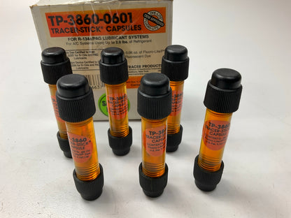 (6) Tracer TP-3860-0601 Leak Detect Dye Capsules For 134a/PAG Lubricant Systems