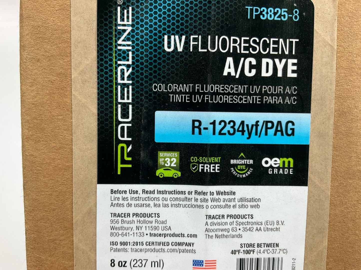 Tracer Products TP3825-8 Leak Detection Dye A/C Dye R-1234yf PAG, 8oz