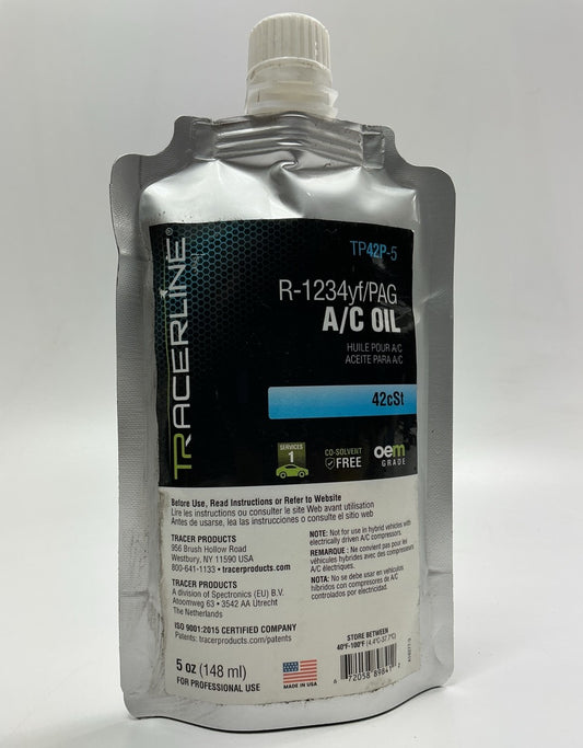 Tracer Products TP42P-5 5 Oz (148 Ml) Foil Pouch, R-1234yf / PAG Oil