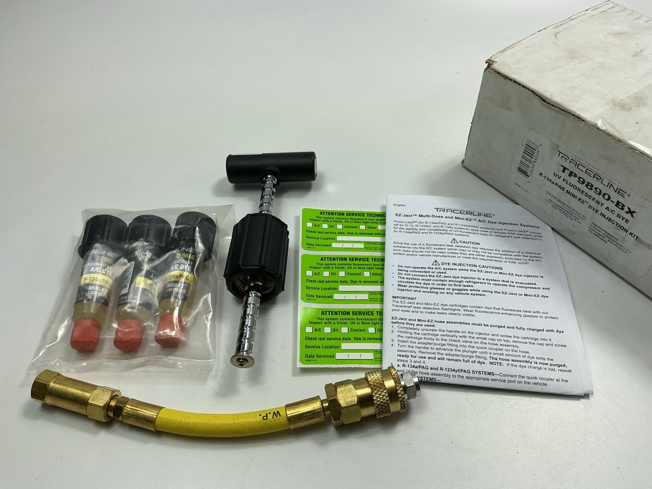 Tracer Products TP9890-BX Mini-EZ A/C 134a Leak Detection Dye Injection Kit: