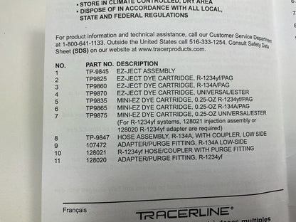 Tracer Products TP9890-BX Mini-EZ A/C 134a Leak Detection Dye Injection Kit: