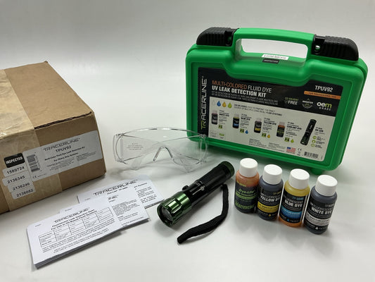 Tracerline TPUV92 Multi-Colored UV Fluid Dye Leak Detection Leak Detect Tool Kit