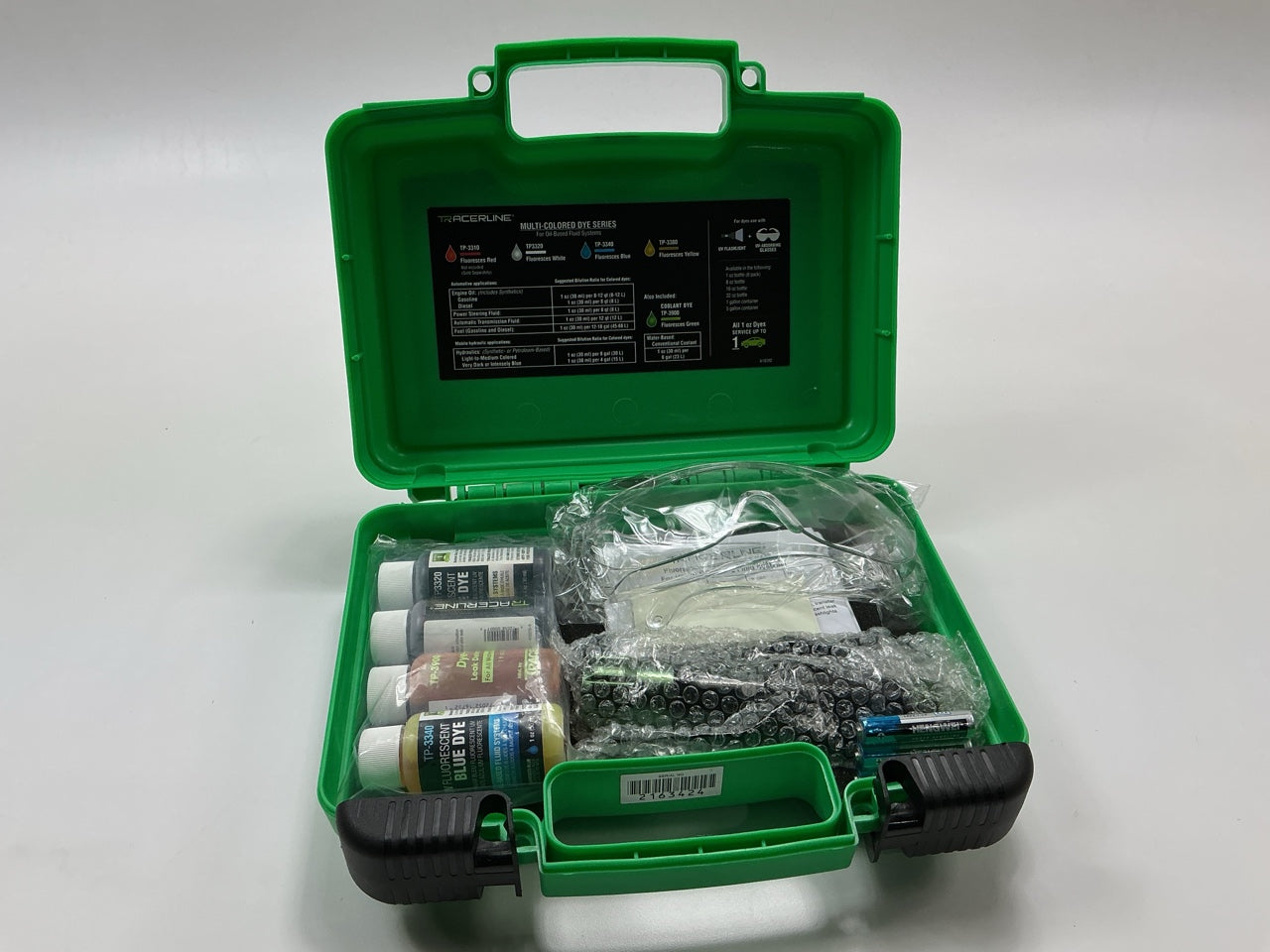 Tracerline TPUV92 Multi-Colored UV Fluid Dye Leak Detection Leak Detect Tool Kit