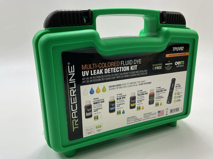 Tracerline TPUV92 Multi-Colored UV Fluid Dye Leak Detection Leak Detect Tool Kit
