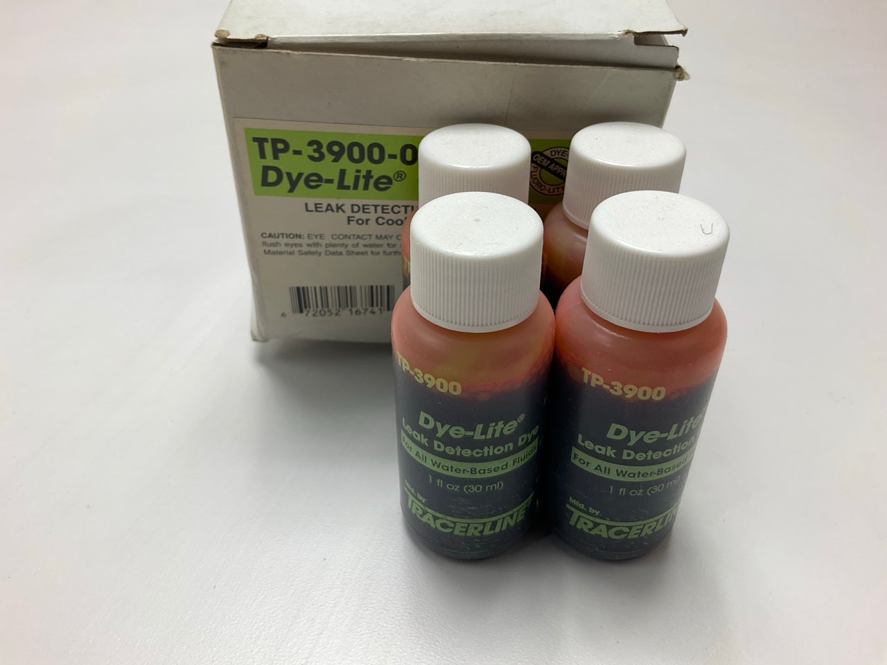 Tracerline TP-3900-0601 Coolant Leak Detection Dye - (4) 1 Oz (30 Ml) Bottles