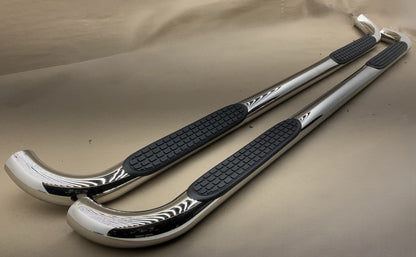 Trailfx Stainless 3'' Round Nerf Bars Tube Steps 99-16 Ford F-250 F-350 CREW CAB