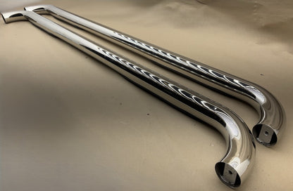 Trailfx Stainless 3'' Round Nerf Bars Tube Steps 99-16 Ford F-250 F-350 CREW CAB