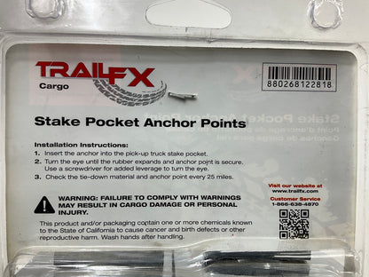 TrailFX E10041C Pickup Truck Bed  Pocket Mount Tie Down Anchor Points, Pair