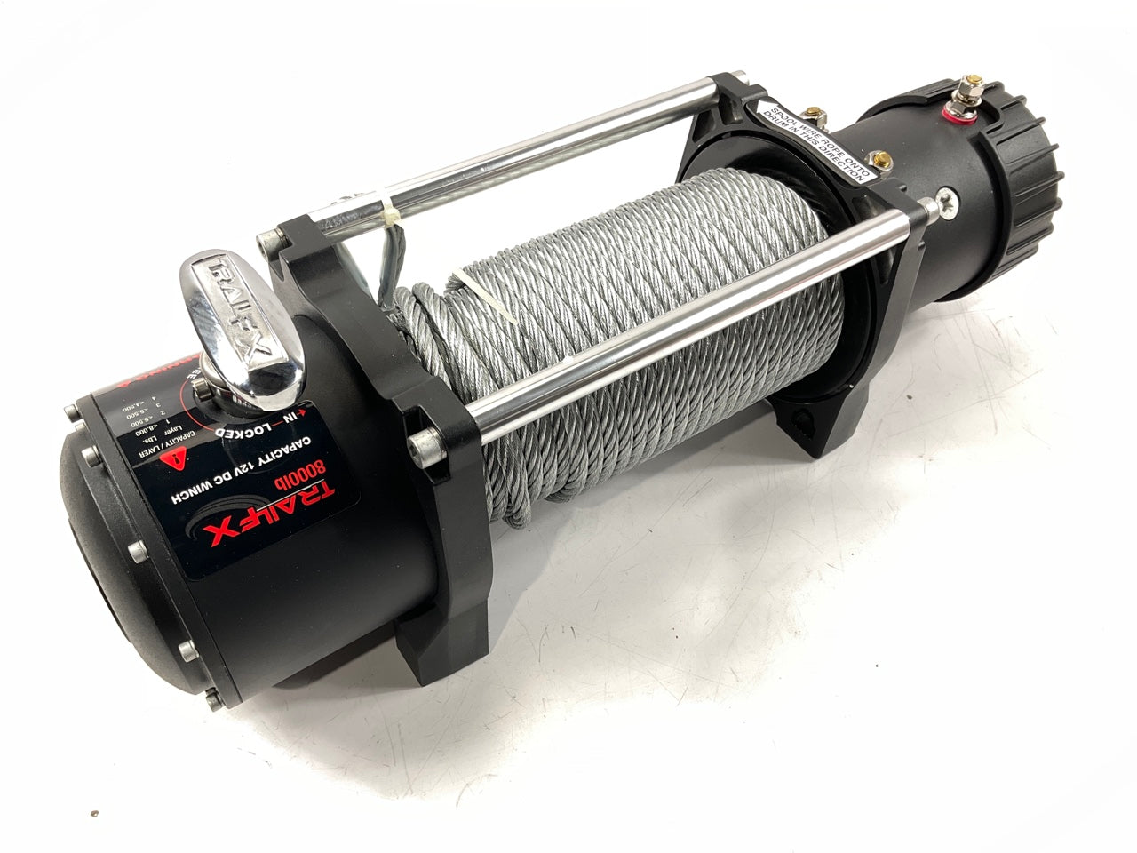 Trail FX W08B Vehicle Recovery Winch Kit, 12 Volt, 8,000 Lbs W/ Remote Control