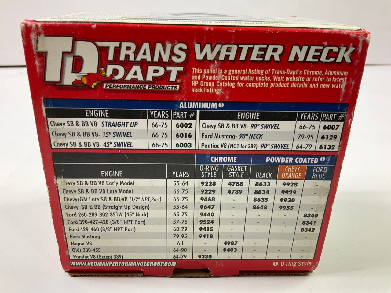 Trans-dapt 4987 Chrome Water Neck Coolant Water Outlet For MOPAR V8 Gasket Style