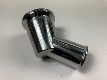 Trans-dapt 6003 Polished Aluminum Water Neck, 45 Deg Swivel, 66-75 Chevy SBC BBC