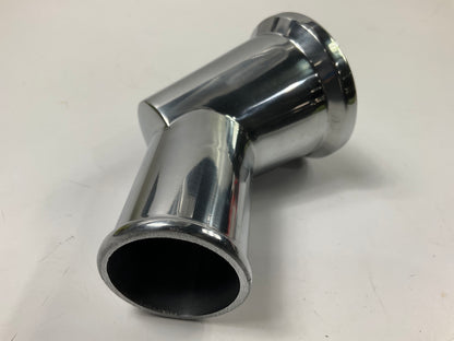 Trans-dapt 6003 Polished Aluminum Water Neck, 45 Deg Swivel, 66-75 Chevy SBC BBC
