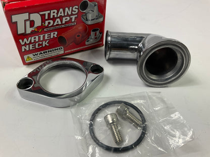 Trans-Dapt 6007 Water Neck Polished Aluminum 90° Swivel 66-75 SBC BBC Chevy V8