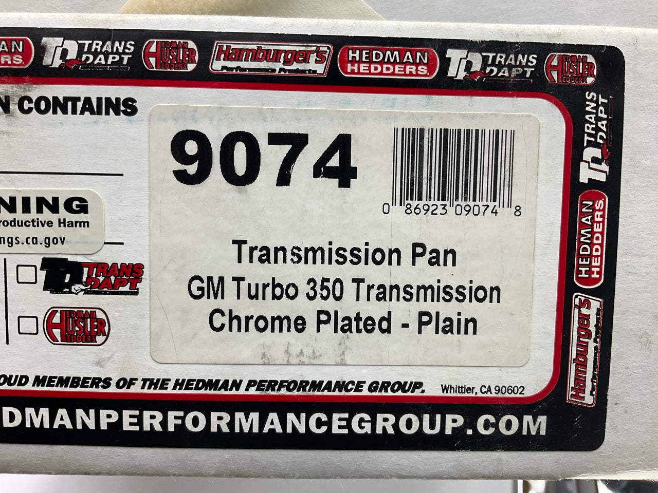 Trans-dapt 9074 Chrome Automatic Transmission Oil Pan, Stock Capacity, GM TH350