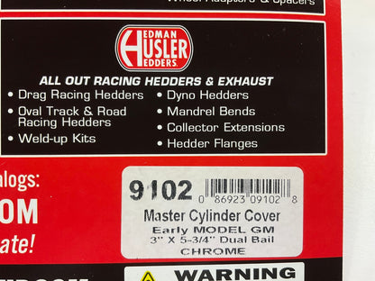 Trans-Dapt 9102 Chrome Brake Master Cylinder Cover - Early GM (70-80), 3''x5-3/4''
