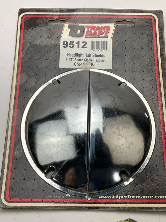 Trans-Dapt Performance Headlight Half Shields For 7-1/2'' Round Headlight Lamps