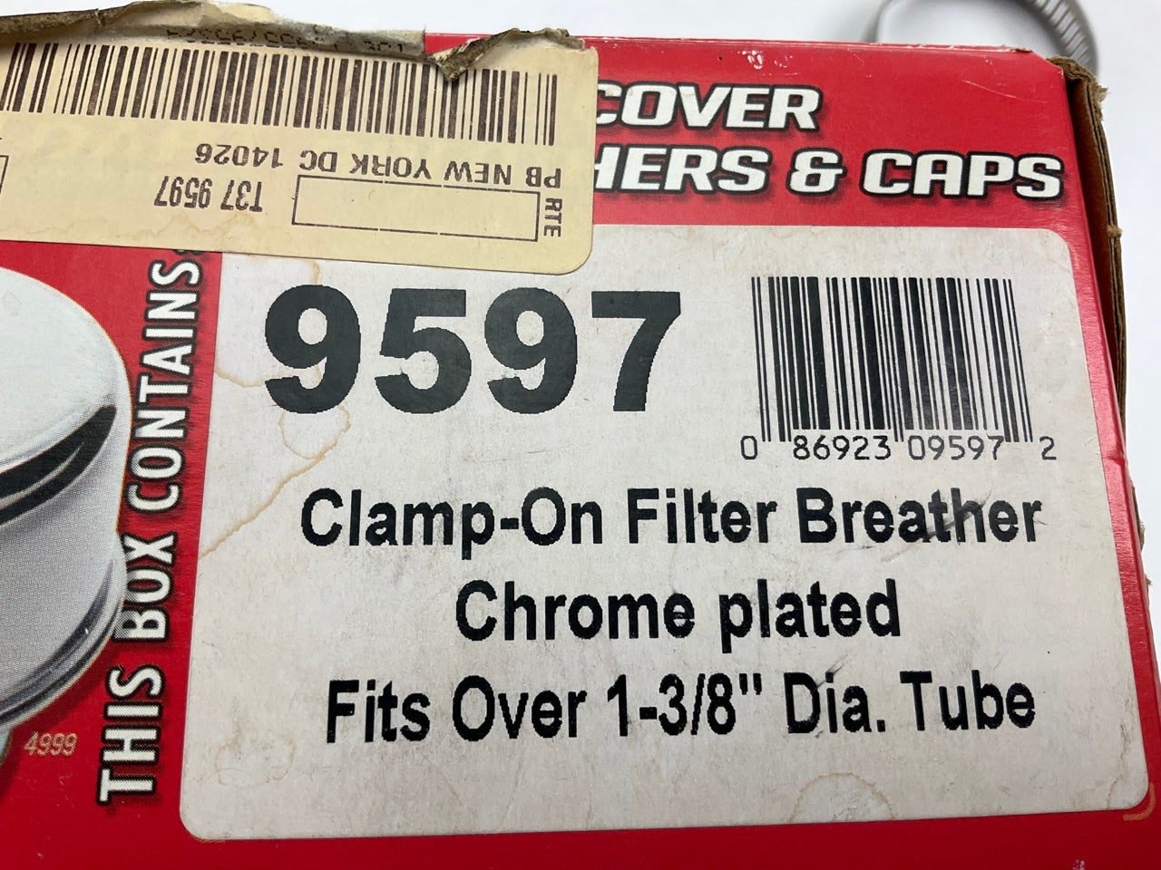 Trans Dapt 9597 Clamp-on Valve Cover Filter Breather - Goes Over 1-3/8'' Tube