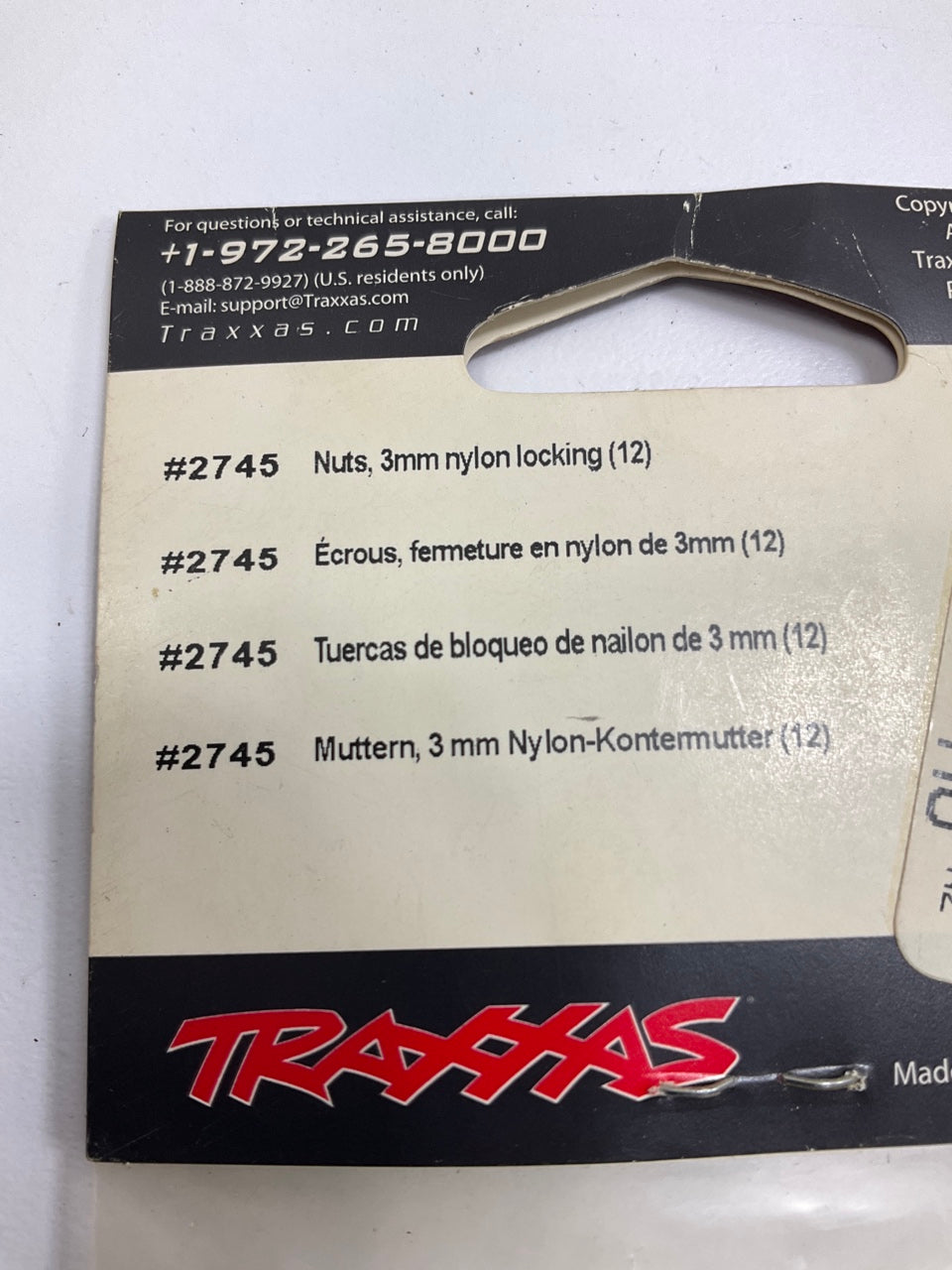 Traxxas 2745 - Nylon Locking Nuts, 3mm (12)