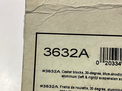 Traxxas 3632A Caster Blocks, Blue Aluminum 6061-T6 Rustler Slash Stampede