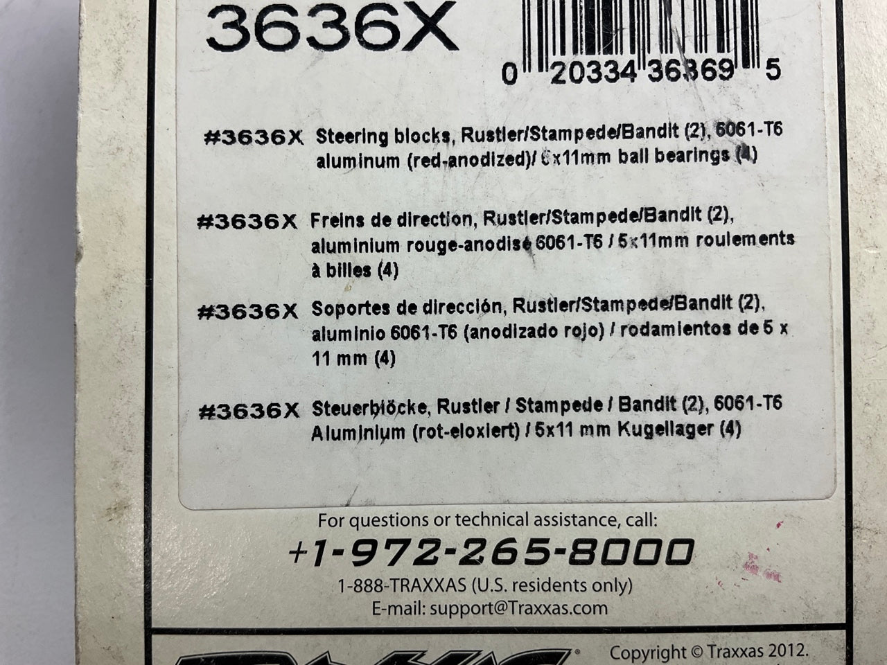 Traxxas 3636X Red Aluminum Steering Blocks For Rustler, Stampede, Bandit, Slash