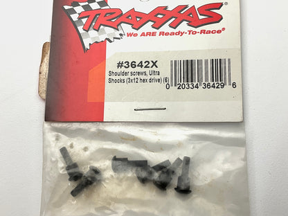(6) Traxxas 3642X Shoulder Screws Ultra Shocks (3x12mm, Hex Drive)