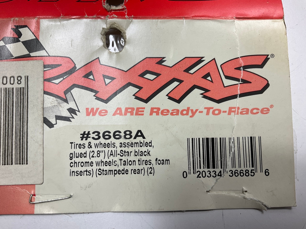 Traxxas 3668A All-star 2.8'' Black Chrome Wheels, Talon Tires, Stampede Rear
