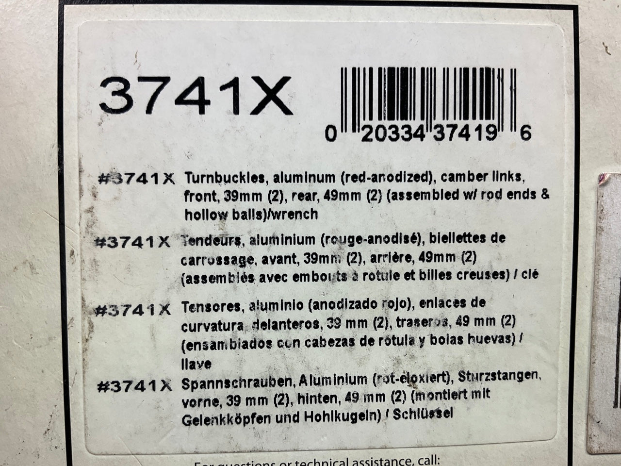 Traxxas 3741X Aluminum Turnbuckle Set Rustler / Slash / Stampede