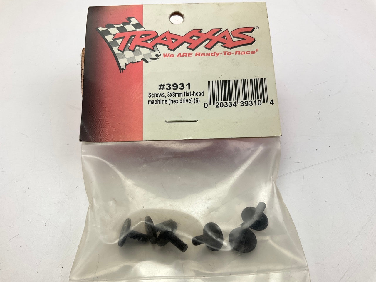 Traxxas 3931 3x8mm Flat Head Screw - 6 PACK