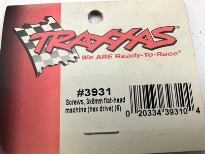 Traxxas 3931 3x8mm Flat Head Screw - 6 PACK