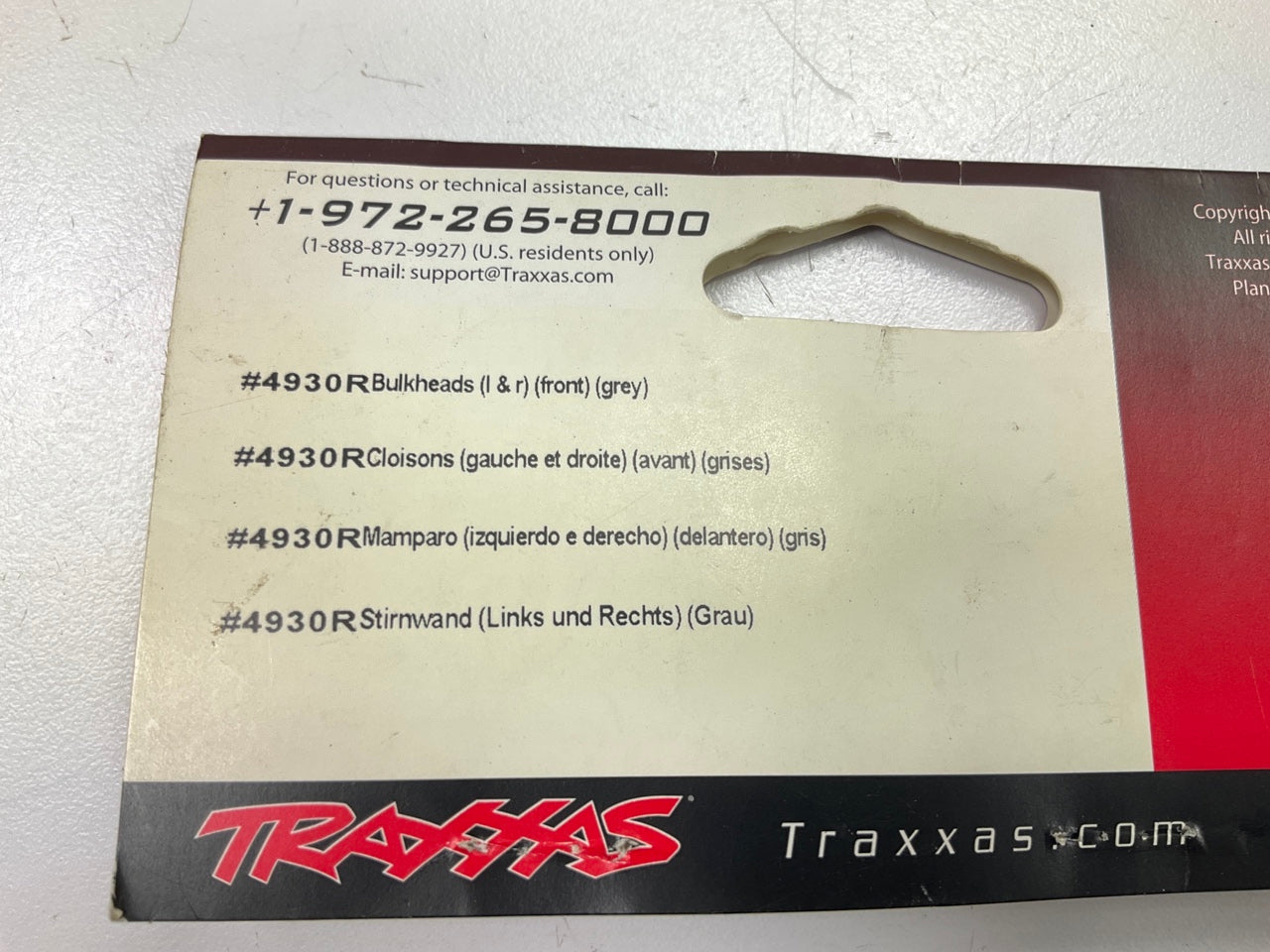 Traxxas 4930R Bulkheads (Left & Right) (front) (grey) T-Maxx