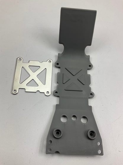 Traxxas 4937A Skidplate Front Gray / Stainless Steel Plate T-Maxx