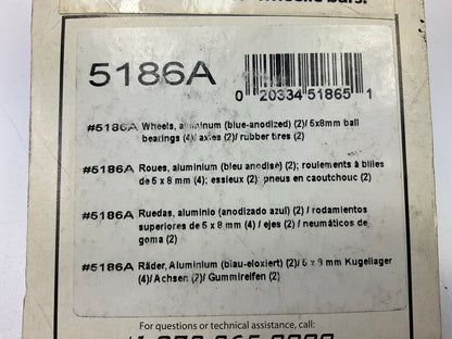 Traxxas 5186A Aluminum Wheels Blue 2 Rubber Tires: Revo, Rustler, Stampede