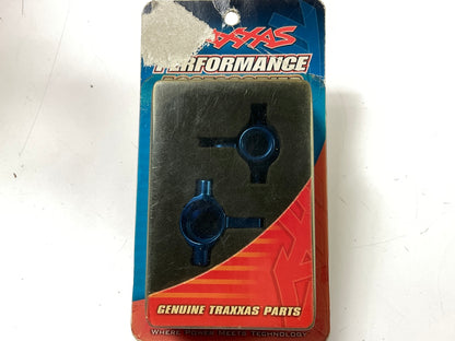 Traxxas 6837X Blue Aluminum Steering Blocks, 4x4 Rustler/Slash/Stampede/Hoss