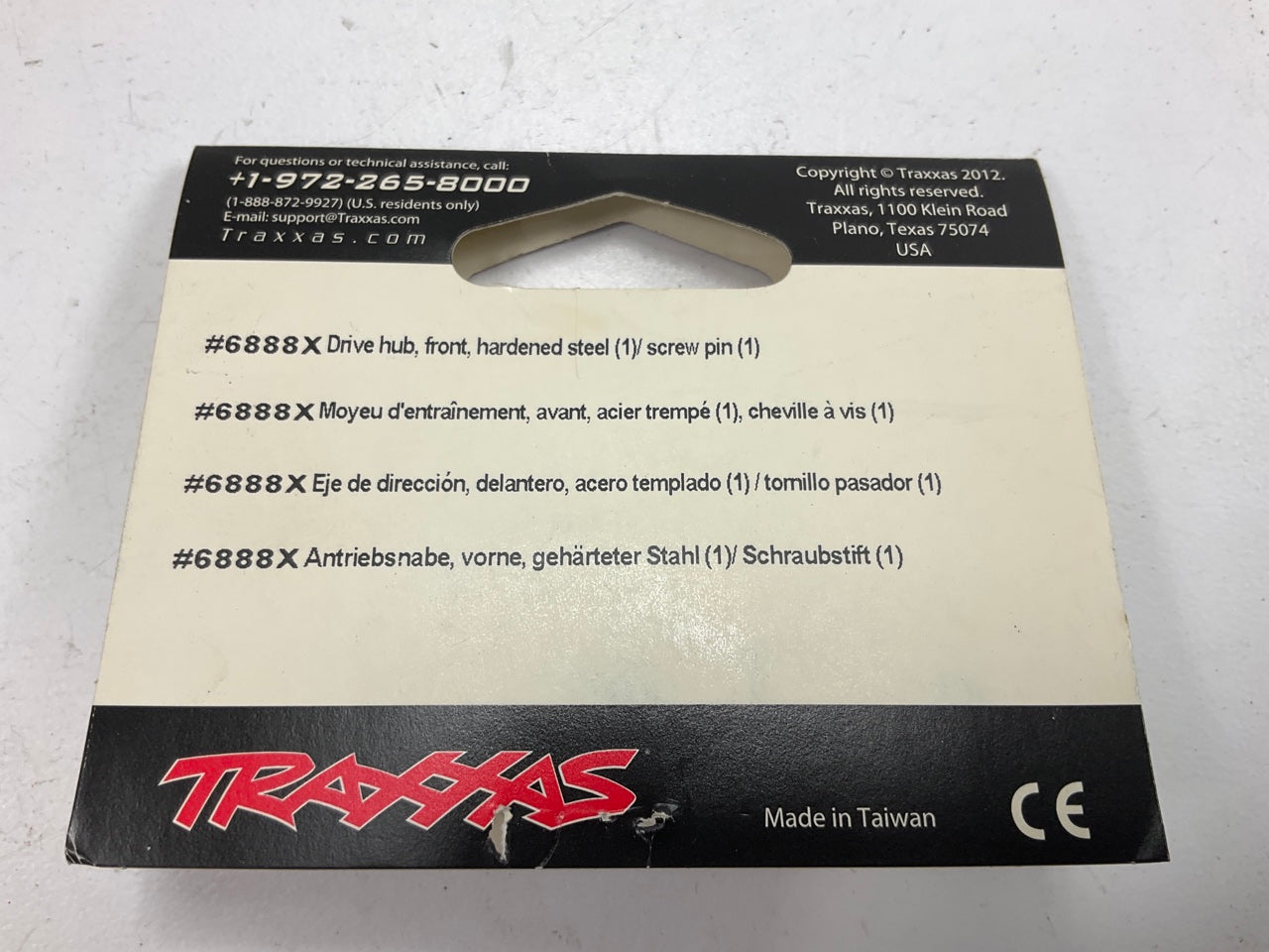 Traxxas 6888X Front Hardened Steel Drive Hub With Screw Pin