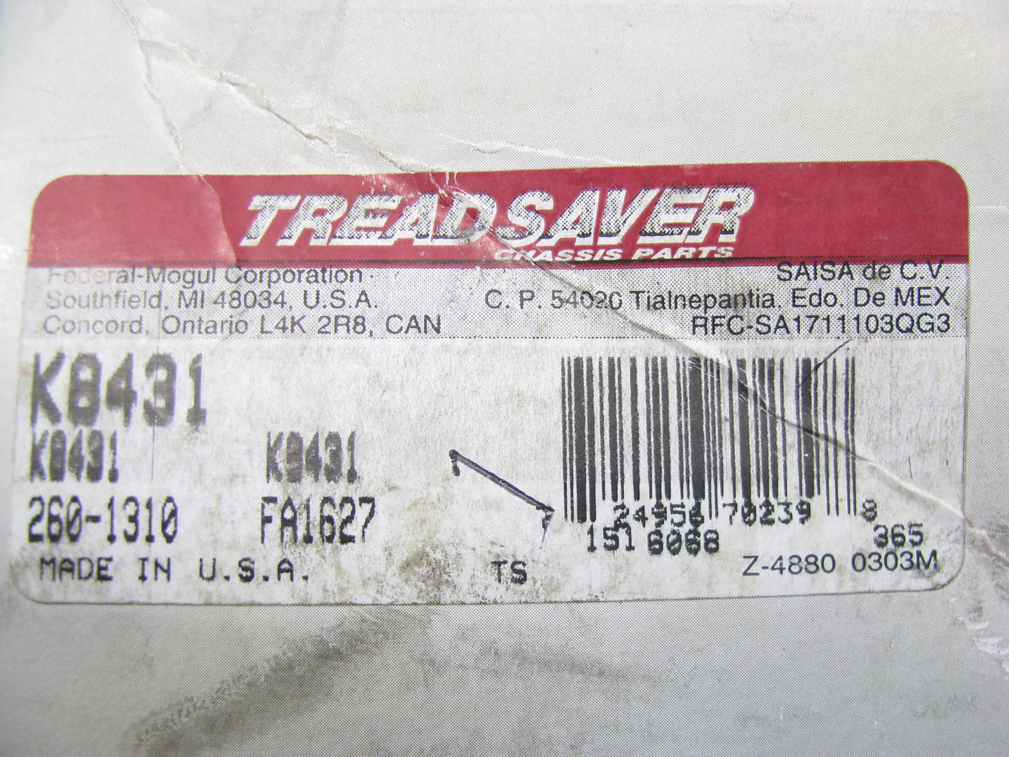 Tread Saver K8431 Front Lower Suspension Ball Joint For 1987-1996 Ford F-150 RWD