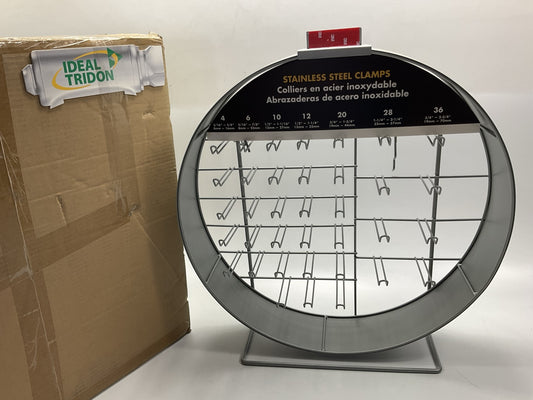 Ideal 2674001 Hose Large Clamp Display Rack (Rack Only), Has Labeled Sizes