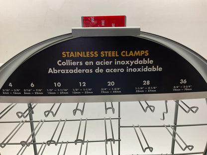 Ideal 2674001 Hose Large Clamp Display Rack (Rack Only), Has Labeled Sizes