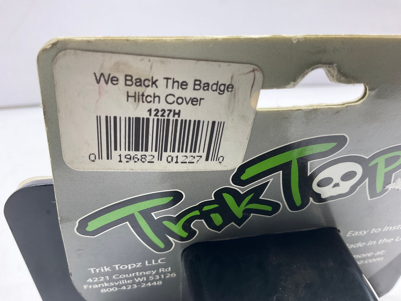 TrikTopz 1227H  2'' Trailer Hitch Receiver Cover We Back The Badge Police Support