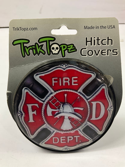 Trik Topz 1238H Trailer Hitch Plug Cover - Fire Dept.  Fire Fighter