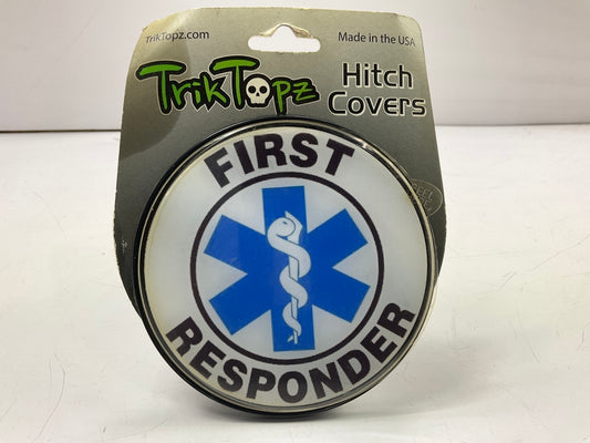 Trik Topz 1241H White First Responder 2'' Trailer Hitch Receiver Cover Cap