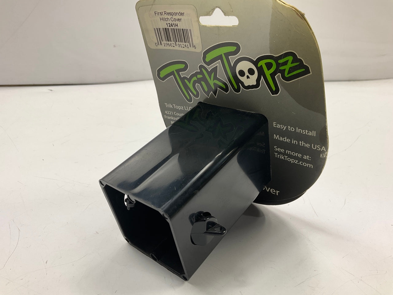 Trik Topz 1241H White First Responder 2'' Trailer Hitch Receiver Cover Cap