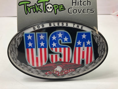 Trik Topz USA Trailer Hitch Receiver Cover - God Bless The USA