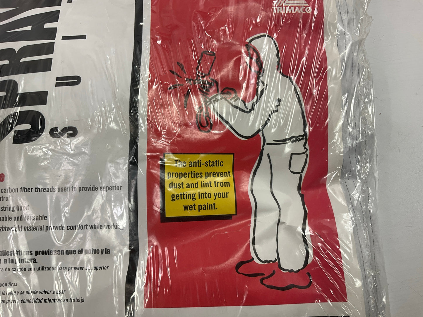 Trimaco 28031 Disposable Coverall, Hooded, Medium Size Paint Spray Suit