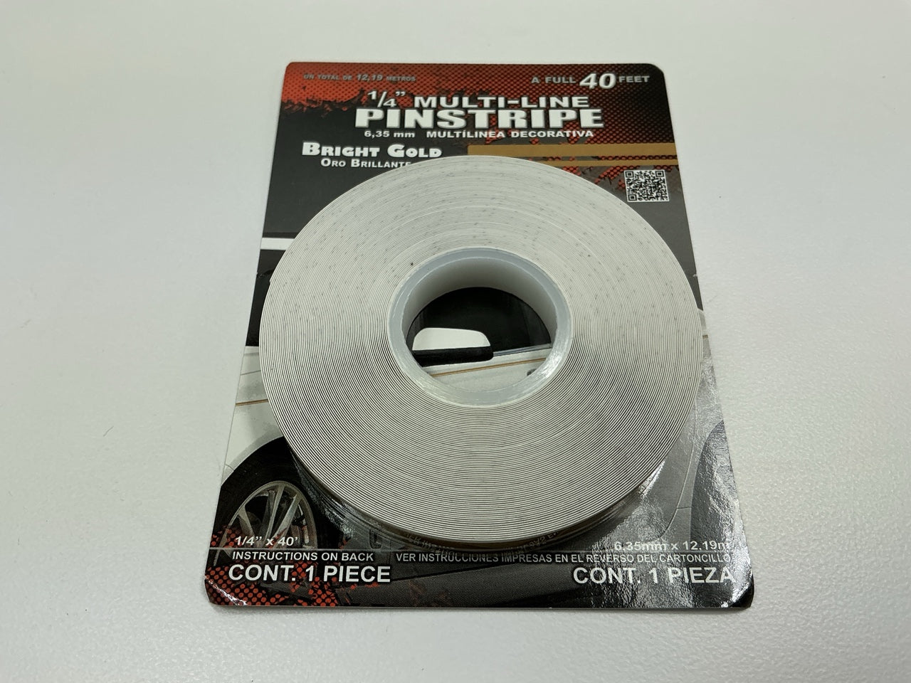 Trimbrite 409030 1/4 ''X 40' Double Gold Pin Stripe Pinstripe Striping Tape