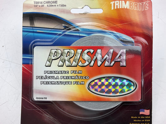 Trimbrite T0914 Chrome Prisma Pinstripe Tape, 1/4'' X 25'