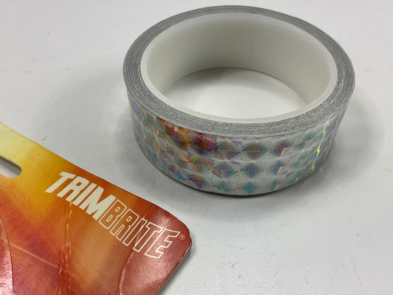 TrimBrite T0918 Custom Trim Prisma-Stripes 3/4'' X 10' Prismatic Film Chrome