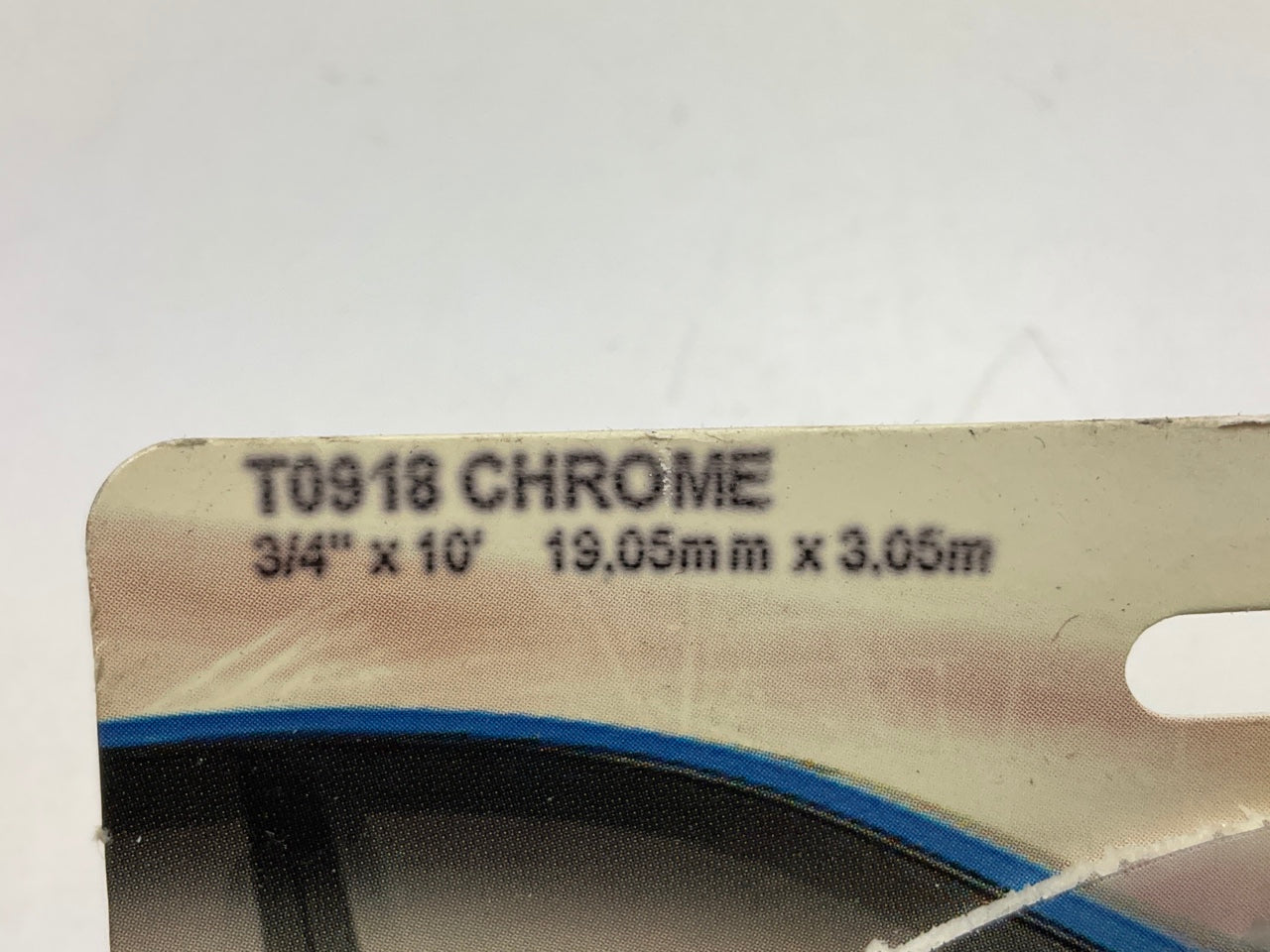 TrimBrite T0918 Custom Trim Prisma-Stripes 3/4'' X 10' Prismatic Film Chrome