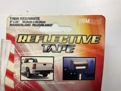 Trimbrite T1809 2'' X 24'' Self-adhesive Red / White Reflective Safety Tape